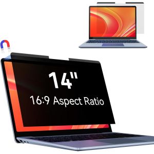 Magnétique Filtre De Confidentialité 14 Pouces 16:9, Filtre Ecran Pour Ordinateur Portable Avec Hp/Dell/Acer/Lenovo/Thinkpad/Envy, Amovible Anti-Lumière Bleu Protection Ecran Pc Laptop - Neuf