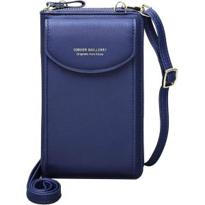 CAUC-Portefeuille Femme Sac à Bandoulière pour Téléphone Portable Femmes Cuir PU Porte Monnaie Téléphone Portable Pochette Porte Carte Portefeuille - Neuf