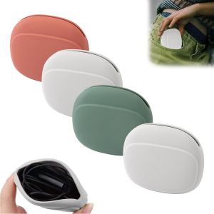 acdsgd-4 Pi&egrave;ces Kit de Rangement, Pochette Silicone Souple pour Casque, &Eacute;tui pour C&acirc;ble et Chargeur, Mini Bo&icirc;te &agrave; Cl&eacute;s pour &Eacute;couteurs Filaire, C&acirc;ble USB, Petits Objets - Neuf