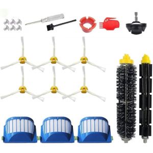 Pièces De Rechange Pour Irobot Roomba 600 610 620 650 675 677 692 671 694 691 Series Kit D'Accessoires Pour Aspirateur - Comprend 6 Brosses Latérales, 3 Filtres, 1 Roulette Avant, [SSE7111500] - Neuf