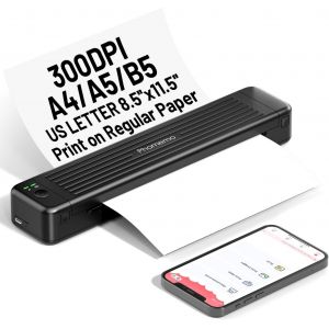 CHECARZHN--NO1-P831 Imprimante Portable A4, 300Dpi Imprimante Thermique Portable Bluetooth Compatible Avec Android Et Ios Pour Voyages, Maison Et Bureau, Pr En Charge Du Papier Ordinaire A4 - Neuf