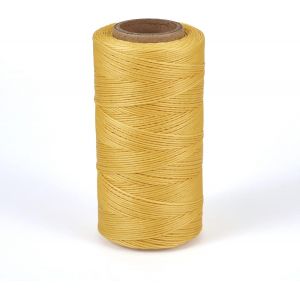 Chenquansarl-Pandahall 260 Mètres De Cordon Plat Ciré En Polyester De 1 Mm Pour Couture À La Main, Reliure, Tis , Réparation De Chaussures (Or) - Neuf