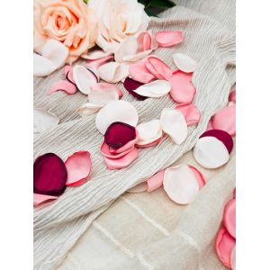 ERYI-Zyooo® 200Pièces Pétale De Rose Artificiels Rose Bourgogne,Pétales De Soie Pétales De Tissu Décoration Romantique Pour Mariages,Saint-Valentin,Baby Shower,Décoration De Table,Boîtes Cadeaux - Neuf