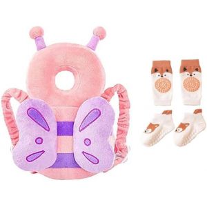 B&eacute;b&eacute; Protection De La T&ecirc;t Securite Casque Bebe Anti Choc Protection Baby Head Protector Casque Protection B&eacute;b&eacute; Protection T&ecirc;te Enfant Sac &Agrave; Dos Tout-Petits(Papillon) - Neuf