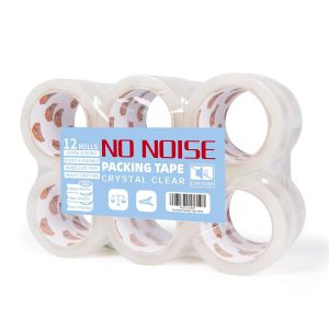 Ruban Adh&eacute;sif D'emballage Silencieux Extra Fort,R&eacute;sistant Adh&eacute;sif D'emballage Transparent,Ruban D'emballage Sans Bruit,Pour Colis,D'&eacute;tanch&eacute;it&eacute; Et Cartons,48mmx50m,12rouleaux - Neuf
