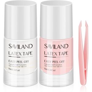 Liquid Latex Peel Off, 2 * 10ml Vernis Peel Off Rose/Blanc, Vernis Latex Contour Des Ongles, Latex Liquide Ongle Pour Faciliter L'application Du Vernis &Agrave; Ongles En Prot&eacute;geant La Peau - Neuf
