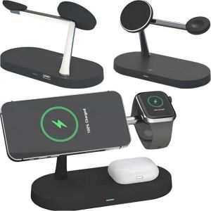 Chargeur Inductif - Tech Protect - T268 - Qi Magsafe - 3 En 1 - Noir - Neuf