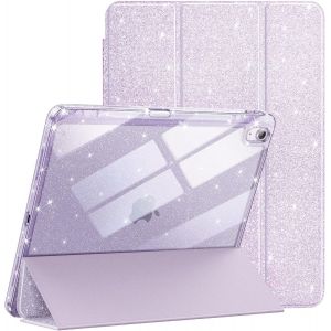 Coque &Agrave; Paillettes Pour Ipad Air 11 Pouces M3/M2 (2025/2024), Ipad Air 5/4 (2022/2020) Avec Porte-Pencil, &Eacute;tui Housse Mignon Scintillant Fine Pour Enfants Et Filles (Mauve) - Neuf