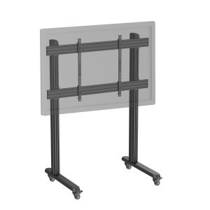 Support TV sur pieds 70''-120'' &agrave; roulettes noir - Neuf