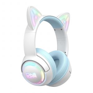 Casque Audio Sans Fil Rose Haute Performance Autonomie Longue Durée Bleu YONIS - Neuf