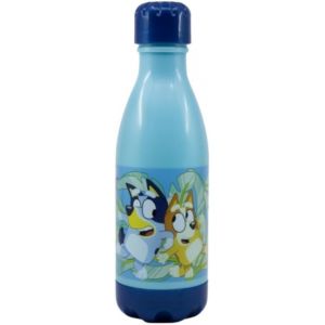 Gourde Plastique Sans Bpa Pour Enfant - Crèche - Maternelle - Ecole - Vacances - Repas - 23,5 Cm - 560 Ml - Hydratation - Idée Cadeau - Bluey - Bleu - Pour Garcon - Neuf