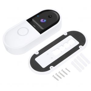 HJLIAN Sonnette video sans fil intelligente compatible avec interphone WiFi et application de surveillance a distance - Neuf