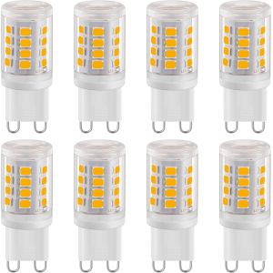 Ampoules Led G9 2w Blanc Chaud 2700k, Ampoules Led G9 280lm, Équivalent À Une Ampoule Halogène 28w, Ampoules Led G9 Pour Éclairage Domestique, Non-Flicker, Ac 220-240v, Paquet De 8[Amp740757] - Neuf
