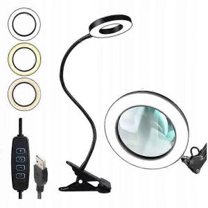 Lampe Cosmétique Led Avec Loupe 16cm Loupe Lampe De Bureau - Neuf