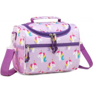 Sac Isotherme Repas Filles, Mignon Licorne Sac À Lunch Pour Garçons Boîte À Repas Isotherme Enfant Sac À Déjeuner Lunch Bags Box Avec Bandoulière Amovible Pour Pique Nique École - Neuf