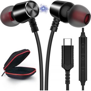 ERYI-Écouteurs Usb C Avec Micro Et Contrôle Du Volume Ecouteurs Filaire Auriculaires Type C En Tressé Oreillettes Filaires Casque Pour Samsung A53 A33 S21 Fe S23 S22 Ultra Oneplus Pixel 7 6A Mi 12 - Neuf
