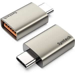 LORANKA-Adaptateur USB C vers USB, 10 Gbit/s USB3.2 Gen 2, Type C M&acirc;le vers A 3.2 Femelle Adaptateur Compatible avec iPhone 16 Pro Max/iPad/iMac/MacBook Pro et Thunderbolt 4/3 Ger&auml;te, Starlight - Neuf