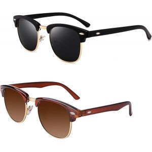 2 Pièces Lunettes De Soleil Homme, Lunettes De Soleil, Lunette De Soleil Femme, Lunette Transparente Homme, Lunette Homme, Convient Pour Une Utilisation En Plein Air, Voyage, Randonnée, Conduite - Neuf