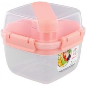 Lunch Box, Boite Repas En Plastique, 1400 Ml Boîte À Déjeuner, Avec Compartiments, Sans Bpa, Fourchette Et Cuillère Pour Picnic, Travail - Neuf
