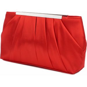 RFCBC-Sac de soirée en satin pour femme Élégant sac à main de soirée plissé en satin pour femme Argenté Sac à main de mariage - Neuf