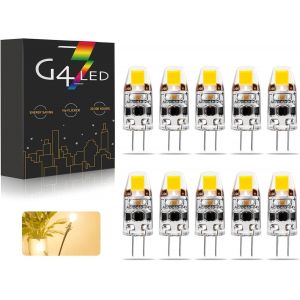 Ampoules Led G4, Ac/Dc 12-24v 3w Dimmable G4 Led Blanc Naturel 4000k 270lm, Equivalent Des Ampoules Halogènes 20w 30w, Pas De Scintillement, 10 Pièces - Neuf