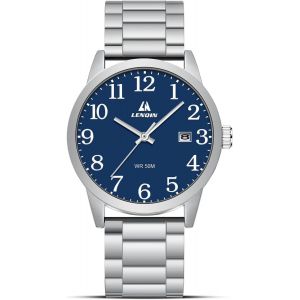 Montres Pour Hommes Montres En Acier Inoxydable Pour Hommes Montre Analogique &Agrave; Quartz Montre &Eacute;tanche Montres-Bracelets Pour Hommes Mode Et D'affaires Avec Date.[J388] - Neuf