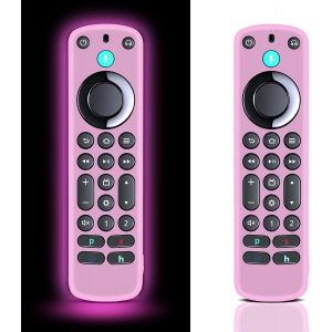 Lot De 2 Coques De Protection En Silicone Pour Télécommande Tv Alexa Fire Tv Glow In The Dark, Coque À Distance Pour Alexa Fire Tv Pro Voice Smart Tv Fire Smart Tv 2022 (Rose Vif)[TEL9122735] - Neuf