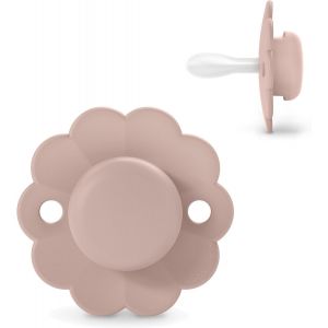 Sucette B&eacute;b&eacute; 6/18 Mois,Sucette Ronde Avec T&eacute;tine Sym&eacute;trique Sx Pro En Silicone,T&eacute;tine R&eacute;versible,Plate Et Flexible,Respecte Le D&eacute;veloppement Buccodentaire,Wonder Mauve - Neuf
