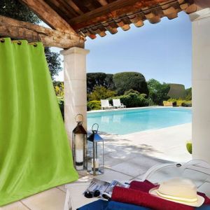 Homemaison - Rideau Ext&eacute;rieur Imperm&eacute;able Vert Pomme 135x240 Cm - Neuf