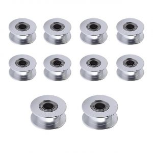 Mevronisshop-Poulie De Renvoi Gt2 20 Sans Dents,Al&eacute;sage De 5mm Gt2 Idler Pulley Pour Courroie De Distribution 6mm De Largeur Pour Imprimante 3d.(Lot De 10) - Neuf