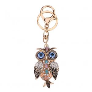 Hibou Mignon Strass Pendentif Mousqueton Alliage Sac Porte-Cl&eacute;s Porte-Cl&eacute;s Porte-Cl&eacute;s (Color&eacute;) - Neuf