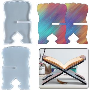 Reading Shelf Molds, Moule Silicone Resine Epoxy Porte-Livre, Moules En Silicone Pour Support De Livre Pour Pupitre De Musique, Etag&egrave;re &Agrave; Livres - Neuf