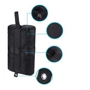 Sac De Lestage Pour Tonnelle, Sac De Sable, Poids Pour Pieds De Tente Escamotable, Parasol, Mobilier De Jardin, Noir (Sac Uniquement, Sable Non Inclus) - Neuf