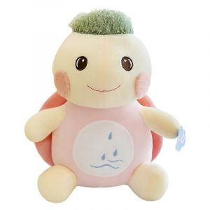Peluche tortue de dessin animé en coton doux avec dossier, poupée en chiffon pour enfants-40CMRose - Neuf