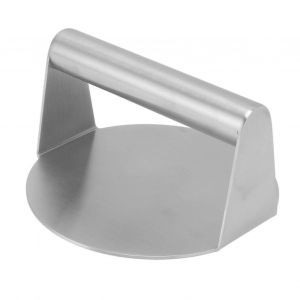 Poignée Confortable Presse À Hamburger Ronde En Acier Inoxydable 304 Pour Griller Du Bacon Et Du Steak - Presse À Viande Manuelle - Neuf