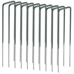 Lot De 10 Piquets De Jardin Robustes En Acier En Forme De U - Piquets Durables Pour Tentes, Camping Et Jardinage - Longueur 15 Cm, Lot De 10 - Neuf