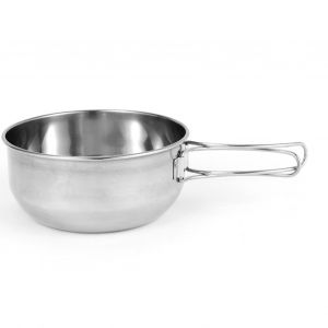 Bol à Soupe Pliable En Acier Inoxydable, Pot De RandonnéE, Ustensiles De Pique-Nique Pour Camping En Plein Air, Petit 500ml - Neuf