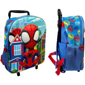 KALSC-Spidey¿Sac À Roulettes Enfant 3D 36X25X14 Cm¿Trolley Maternelle Avec Poignée Télescopique Et Roulettes¿Sac École Un Compartiment¿Pour Garçons - Neuf