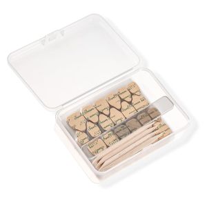 OAYEW-Tampons Adh&eacute;sifs Double Face pour Faux Ongles, Tampons Auto-adh&eacute;sifs Imperm&eacute;ables, &Eacute;cologiques, Adh&eacute;rence 25 Feuilles(Taille standard 600 pi&egrave;ces avec bo&icirc;te &agrave; outils) - Neuf
