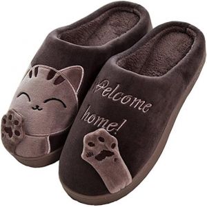 Kalanka-Mignon Chat Pantoufles Pantoufles Intérieur Anti Slip Chaussures Cadeau De Noël Pour Les Femmes Et Les Hommes - Neuf