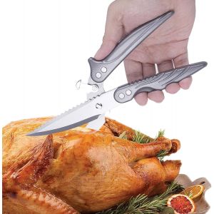 Ciseaux &Agrave; Volaille D&eacute;tachables, Ciseaux De Cuisine &Agrave; Dents De Requin, Ciseaux Cuisine Professionnel Multifonctions Pour Couper Les Os, Viande, Volaille, L&eacute;gumes Et Fruits De Mer,[Chu10500155] - Neuf