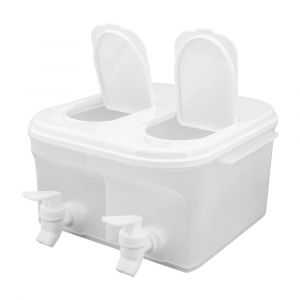 Distributeur d'eau pour réfrigérateur 5L en plastique étanche avec robinet, récipient grande capacité pour boissons, thé et jus, dimensions 24,5 x 13 x 25,5 cm - Neuf
