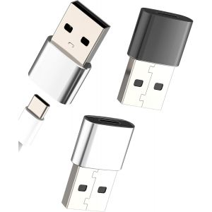 lbgwp60-Lot De 3 Adaptateurs Usb C Mâle Vers Type C Femelle Pour Iphone 16 15 Pro Pour Apple Ipad Compatible Avec Samsung S25 Adapter Thunderbolt Accessoires De Données Adaptateurs - Neuf
