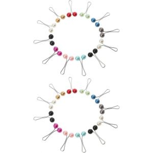 Kjdal-Lot De 24 Épingles De Sûreté En Acier Inoxydable Avec Perles Synthétiques Colorées Pour Foulards Et Hijabs Musulmans (Multicolores) - Neuf