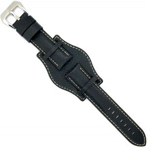 Kal-Bracelet Montre Cuir Gravure De Bisons Bund Compatible Avec Fossil Ch2592 Ch2564 Ch2565 Ch2891ch3051 18mm 20mm 22mm 24mm Ref 386 - Neuf