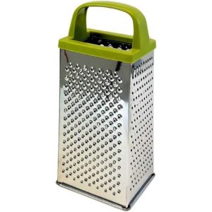 Kal-687073 Râpe À 4 Faces En Acier Inoxydable Et Plastique Biosourcé, Râpe À Fromage Et À Légumes, Vert, Plastique Bio, Acier Inoxydable, 24x10,5cm - Neuf