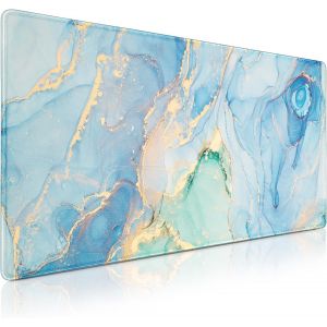 Tapis de Souris Gamer, 900 x 400mm XXL Tapis Souris Gaming Grand, Tapis Bureau Antidérapant Étanche, sous Main Souris à Bords Cousus pour Gamer, Ordinateur, PC - Neuf