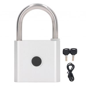 XYONG Cadenas a empreinte digitale avec cle, etanche, Bluetooth, pour serrure connectee Tuya P55, argent - Neuf