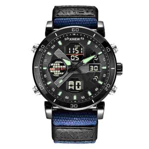 Montre De Sport Led &Eacute;tanche &Agrave; Quartz Num&eacute;rique Bleue Pour Homme - Neuf