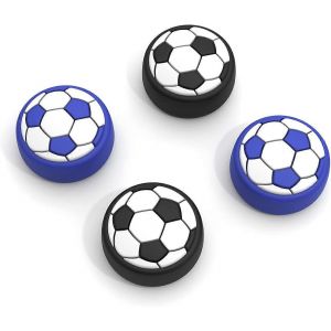 Capuchons De Poign&eacute;e De Pouce Pour Nintendo Switch, Housses De Joystick Mignonnes Avec Couverture &Agrave; Motif 3d, Kit Analogique 4 Pi&egrave;ces En Silicone Doux Et Adorable Pour Commutateur/Oled/Lite, Football - Neuf